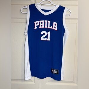 NBA youth medium Philadelphia 76ers Joel Embiid Blue Jersey
